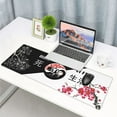 thumbnail image 2 of Black and White Gaming Mouse Pad with Japanese Cherry Blossom, Extended XL Yin Yang Large Mousepad with Stitched Edges, Big Long Death and Life Desk Mat for Desktop, Keyboard, Computer 31.5*11.8 Inch, 2 of 6