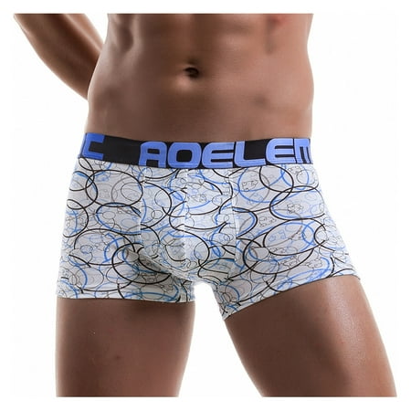 

Qcmgmg Men s Moisture-Wicking Printed Underwear Stretch Boxer Briefs XL