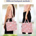 thumbnail image 4 of FORMRS Womens Corduroy Tote Bag Crossbody Shoulder Purse Handbag with Detachable Strap, Pink Cartoon Swans Pattern, 4 of 7