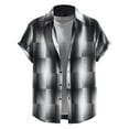 thumbnail image 1 of Mens Camisas de Manga Corta Formal Color Impresión Cuello de Vuelta, Blusa Casual para Al Aire Libre, Diario Y Otoño Primavera Desgaste, 1 of 9