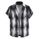 thumbnail image 1 of Mens Camisas de Manga Corta Formal Color Impresión Cuello de Vuelta, Blusa Casual para Al Aire Libre, Diario Y Otoño Primavera Desgaste, 1 of 9