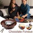 thumbnail image 3 of Chocolate Fondue Maker Electric Chocolate Melting Fondue Pot Set with Steel Forks  Stainless Steel Bowl  Serving Tray  Upgraded Heating Material for Melting, 3 of 9