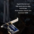 thumbnail image 3 of Tarjeta Gigabit Ethernet, 867Mbps En 5G Tarjeta Ethernet PCIe Plug And Play Fácil De Instalar Para Chasis, 3 of 7