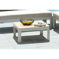 thumbnail image 4 of Portals Outdoor Square Coffee Table in Light Beige Finish with Teak Wood Top, 4 of 7