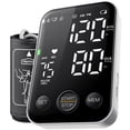 thumbnail image 1 of Monitor de presión arterial digital preciso y ajustable, kit de brazalete manual para brazo, pantalla LED retroiluminada, 2 usuarios, memoria de 240 juegos, incluye bolsa de almacenamiento., 1 of 5