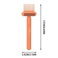 thumbnail image 2 of Hair Brush Cleaning Tool 2-in-1 Comb Cleaner Rake,Plastic Bristle Brush Cleaner Remover for Salon Home,Lightweight Handheld Hairbrush Cleaner 7x2 Inch Orange, 2 of 2