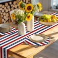 thumbnail image 4 of Nautical Anchor Round 13 Inch Placemats Set of 6, Red Navy Blue White Stripe Geometric HeatResistant Non Slip Place Mats for Dining Table, Wipeable Braided Kitchen Table Mats for Housewarming, 4 of 9
