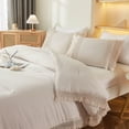 thumbnail image 4 of Move Over Beige Grey Macrame Tassel Pillowcases Queen, 100% Washed Microfiber Pillow Cover Set of 2, Boho Decor, No Filling, 4 of 5