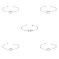 thumbnail image 2 of Minnieouse de metal Encanto Estilo simple Chicas Brazalete abierta Decoración del cuerpo Accesorio de moda Pulseras Brazalete Plata Plata 5piezas Minnieouse CBP234433, 2 of 4