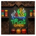 thumbnail image 4 of Letrero De Neón Thai Food Open, Ideal Para Decoración De Pared De Cocina Y Restaurante, Con Luz Regulable De 42cmx52cm, 4 of 7