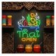 thumbnail image 4 of Letrero De Neón Thai Food Open, Ideal Para Decoración De Pared De Cocina Y Restaurante, Con Luz Regulable De 42cmx52cm, 4 of 7