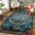 thumbnail image 7 of Celtic Tree of Life Rectangle Area Rug – Indoor/Outdoor – for Living Room, Bedroom, Hallway – Modern Home Decor Carpet – Non-Slip Backing – Machine Washable, 7 of 7