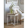 thumbnail image 3 of The 20x20x25" Square Alcott Side Table with Aged White Base and Natural Wood Top, 3 of 11