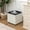White, variant on Yuanmin Storage Square Ottoman with Tray, Small Fabric Foot Rest Stool Cube, Coffee Table for Dorm Living Room Bedroom, White