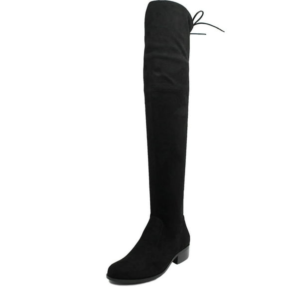 Charles David Gammon Black Soft Microsuede Wide Calf Rounded Toe Pull On Boot (Black, 6)