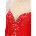 thumbnail image 6 of YiZYiF Womens Rhinestone Striped Circus Gymnastics Leotard with Gloves Halloween Ringmaster Costume Red XXL, 6 of 7