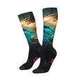 thumbnail image 2 of Fotbe Colorful Flower Bird print Women's Men's Novelty Crew Socks Cotton Socks Knee High Socks for Walking,Running,Nurses,Pregnancy, 2 of 8