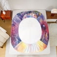 thumbnail image 5 of jejeloiu Wild Animal Dragonfly Queen Sheet Sets,Rainbow Flower Floral Bed Set For Girls Kids 4pcs, 5 of 7