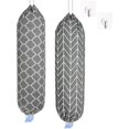 thumbnail image 1 of 2 soportes para bolsas de plástico, grandes, de 56 x 23 cm, para colgar en la pared, para el hogar, la oficina, la cocina y el almacén (gris), 1 of 4