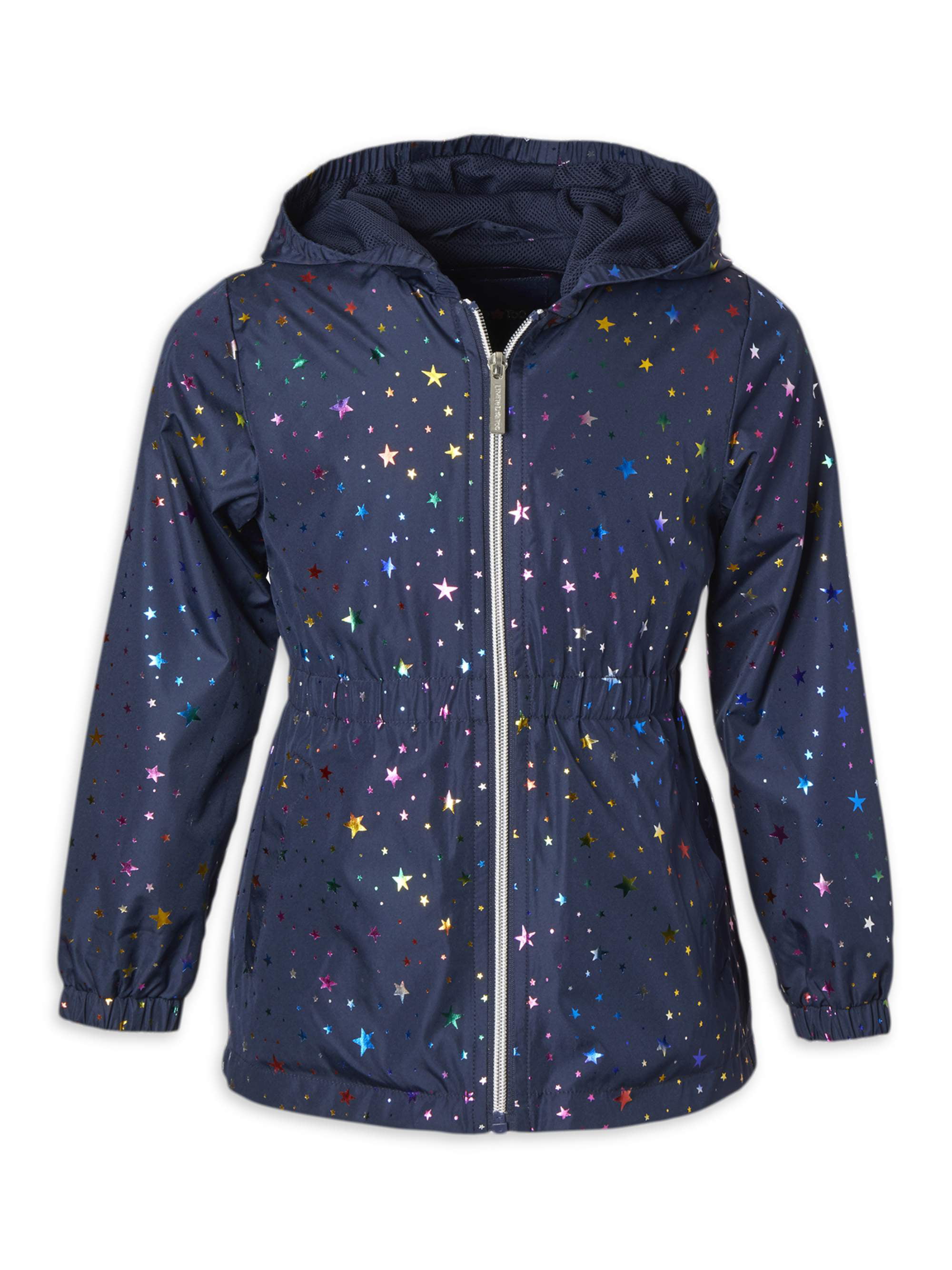 Limited Too Girls Jacket Lightweight Waterproof Anorak Raincoat with Hood and Cotton Lining