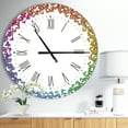 thumbnail image 2 of DesignArt Rainbow Butterfly Origami Large Wall Clock, 2 of 2