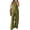 Army Green, variant on Women's Slim Fit Casual Two Piece Suit Top with Elastic Waist Trousers Daily Outfit Set