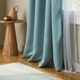 thumbnail image 6 of TOWN & COUNTRY LUXE Oslo Double Layer Indoor Curtains, Room Darkening and Sheer, Grommet Top, Energy Efficient, 2-Pack Set, 52"x84", Blue, 6 of 12