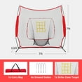 thumbnail image 2 of ZenSports 7x7FT Portable Baseball Practice Net  W/Strike Zone Target & Carry Case - Pitching Batting Hitting, 2 of 9