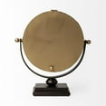 thumbnail image 3 of Maklaine Traditional Metal Half-Moon Base Table Clock in Gold, 3 of 9
