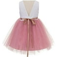 thumbnail image 2 of V-Back Backless Lace Junior Flower Girl Dress Birthday Party 206R1, 2 of 3