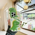 thumbnail image 2 of Kawaii Phone Cases for iPhone 12 Pro Max,Cute Cartoon Dinosaur Phone Case 3D Funny Green Dinosaur Phone Case for Women Girls Soft Silicone Shockproof Cover for iPhone 12 Pro Max, 2 of 14