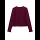 thumbnail image 2 of Suéter Tipo Cárdigan Corto para Mujer, Moderno, con Cuello Redondo, Volantes, Larga, Botones, Prendas de Punto. Rojo L, 2 of 6