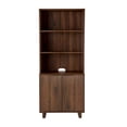 thumbnail image 5 of Better Homes & Gardens Lillian Fluted Bookcase with Doors, Walnut Finish, 5 of 7