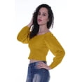 thumbnail image 2 of Moomaya Off-Shoulder Crop Top Smocked Waist Summer Casual Top For Womens, 2 of 5