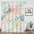 thumbnail image 3 of Extra Long Colorful Abstract Floral Shower Curtain 72 x 84 Inch，Watercolor Flowers Shower Curtain for Bathroom Decor, Wildflower Fabric Shower Curtain with 12 Hooks, 3 of 6
