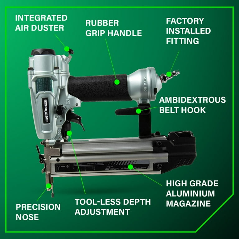 Metabo HPT, Pneumatic 18-Ga Brad Nailer, NT50A5, 5/8-In to 2-In