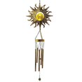 thumbnail image 1 of Campanas de viento Sol Solar Crackle Bola de vidrio Campanas de viento Jardín Luna Luz nocturna Proyección de sombras Decoración de jardín Campanas de viento de cobre retro Tono profundo Mús, 1 of 5