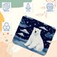 thumbnail image 3 of Alfombrilla de ratón con diseño de oso polar y cielo estrellado: superficie lisa, acolchado grueso y diseño ergonómico para juegos y uso en la oficina., 3 of 7