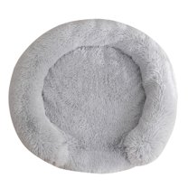 Hvmvliv Pet Beds for Small Dogs Donut Comfy Soft Round Pet Beds Winter Warm Doggie Bed Plush Cushion Bed for Small Dog and Cat Gray, 19x19 in