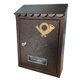 thumbnail image 1 of Buzón de pared decorativo para exteriores, de metal, con cerradura, 21,5 x 7 x 30 cm bronce, 1 of 9