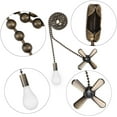 thumbnail image 5 of Ceiling Fan Pull Chain - Light Bulb & Fan Pattern Pull Chain Pendant Ceiling Fan Chain, 12 Inches Fan Pulls Chain Extender (4 PCS, Bronze), 5 of 5