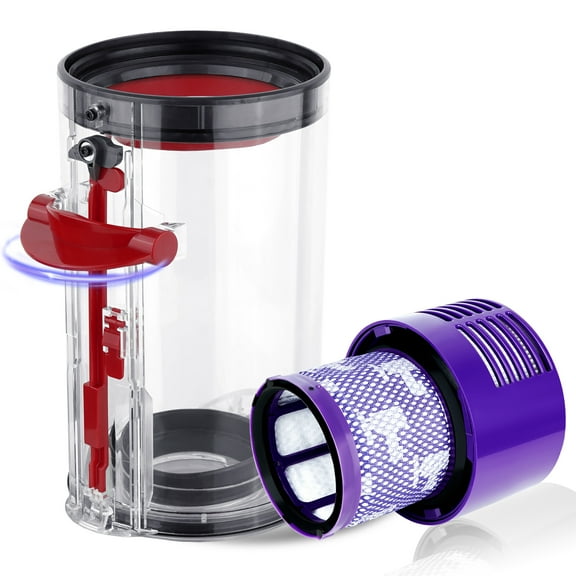 AFDD Dust Bin Filter Kit Compatible with V11 V15 Vacuum Cleaner Large Canister Replacement Dust Bucket Container