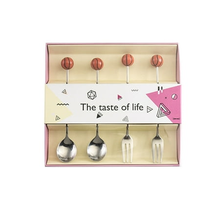

Dasbsug Fruit Forks Creative Tablewares Dessert Spoons 2 Styles for Stirring Ice Cream