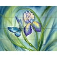 thumbnail image 1 of Tile Mural Kitchen Backsplash - Lovely Iris-DF - by Denise Freeman, 1 of 1