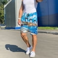 thumbnail image 6 of Sikiie Greek Island Windmills Painting Mens Pajama Shorts, Lounge Pant, Men's shorts，Sleep Pj Shorts for Men-X-Large, 6 of 6