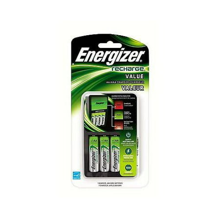 Energizer Value Charger with AA Rechargeable NiMH Batteries CHVCMWB-4, Best (Best Nimh Battery Charger)