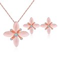 thumbnail image 1 of Up to 65% Off European And American Trend New Design Opal Rhinestone Alloy Petal Jewelry Set Necklace Rings Earring Jewelry on Clearance, 1 of 1