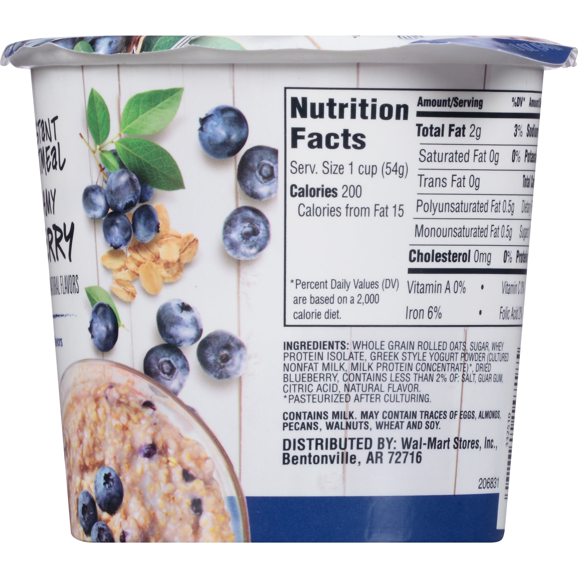 Sam's Choice, Instant Oatmeal, Creamy Blueberry, 1.9 oz