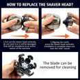 thumbnail image 6 of 5 In 1 Electric Head Shaver for Bald Men 7D Floating Cutter Beard Trimmer Clipper IPX5 Waterproof Shaving USB Wireless Charging, 6 of 11