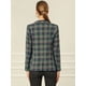 thumbnail image 5 of Chaqueta formal Allegra K para mujer San Patricio solapa con muesca Doble botonadura Azul verde XS, 5 of 6